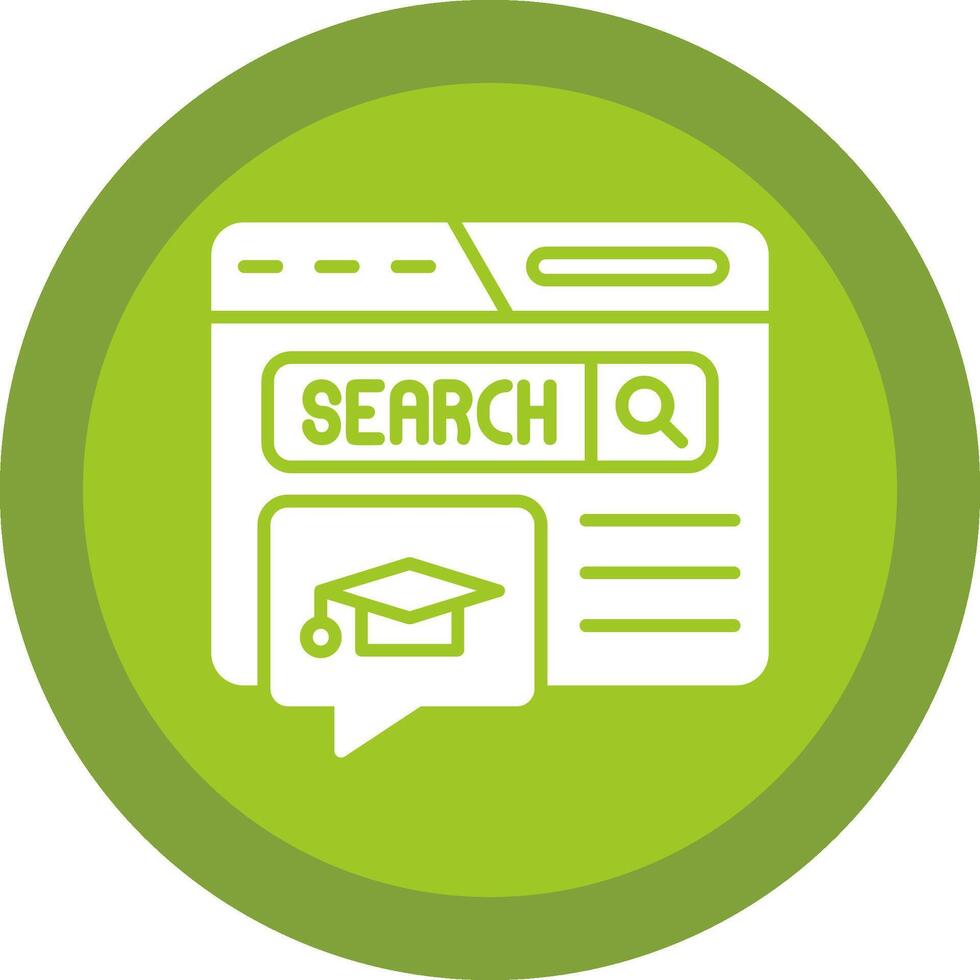 Education Forum Glyph Due Circle Icon Design vector
