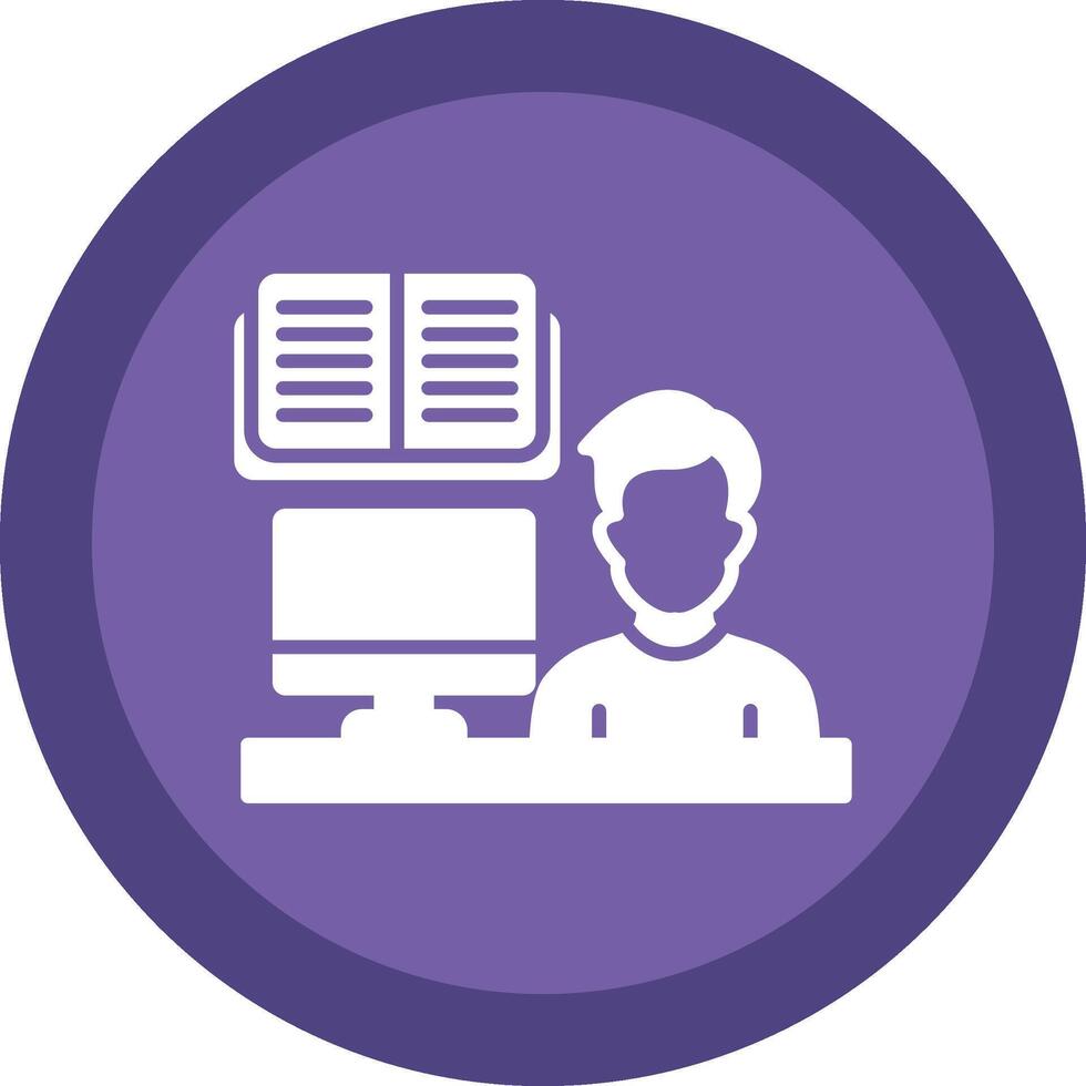 Lecture Glyph Due Circle Icon Design vector