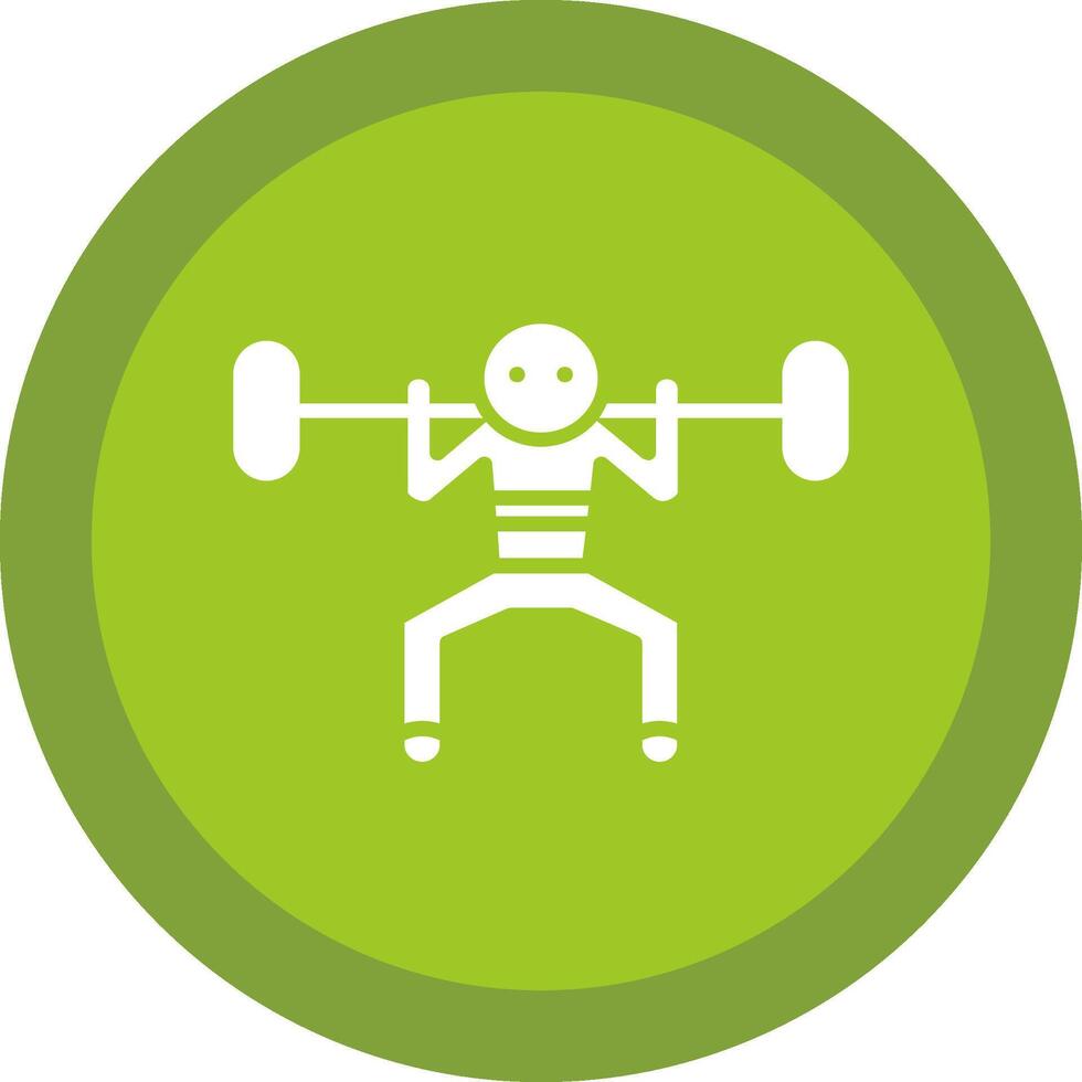 Workout Glyph Due Circle Icon Design vector