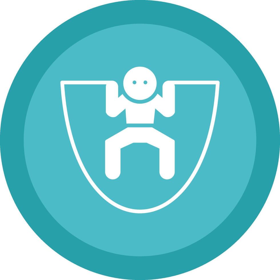 Skipping Glyph Due Circle Icon Design vector