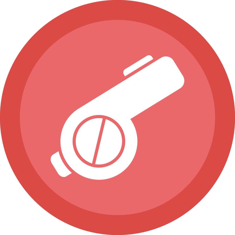 Whistle Glyph Due Circle Icon Design vector