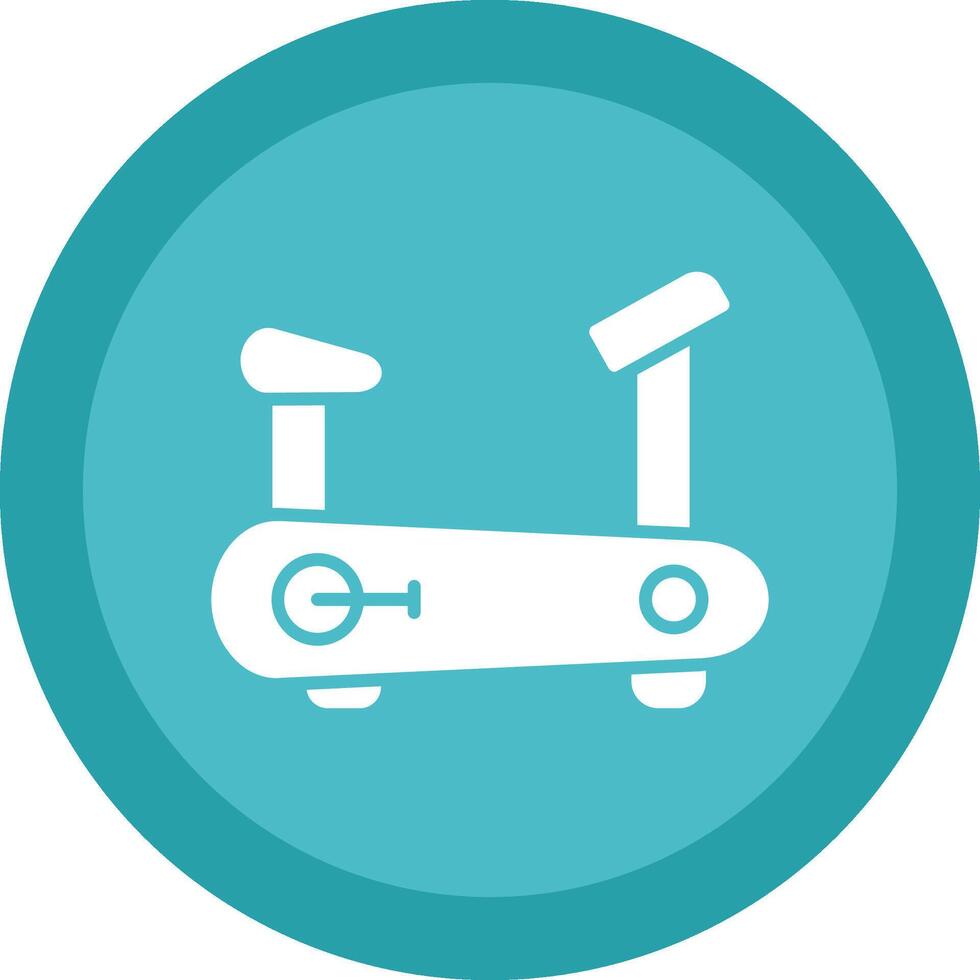 Stationary Bicycle Glyph Due Circle Icon Design vector