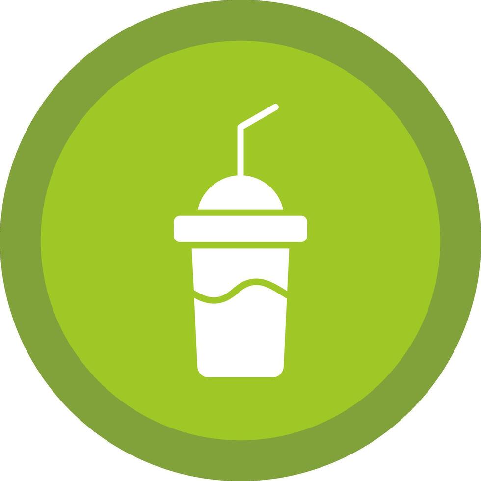 Milkshake Glyph Due Circle Icon Design vector