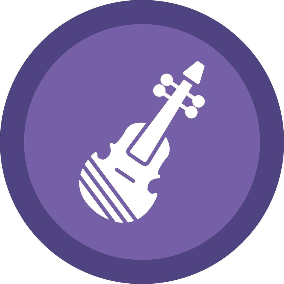 Violin Glyph Due Circle Icon Design vector