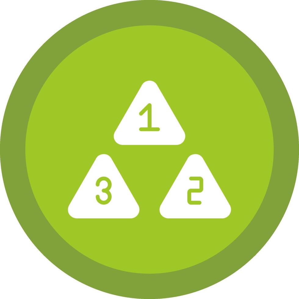 Numbers Glyph Due Circle Icon Design vector