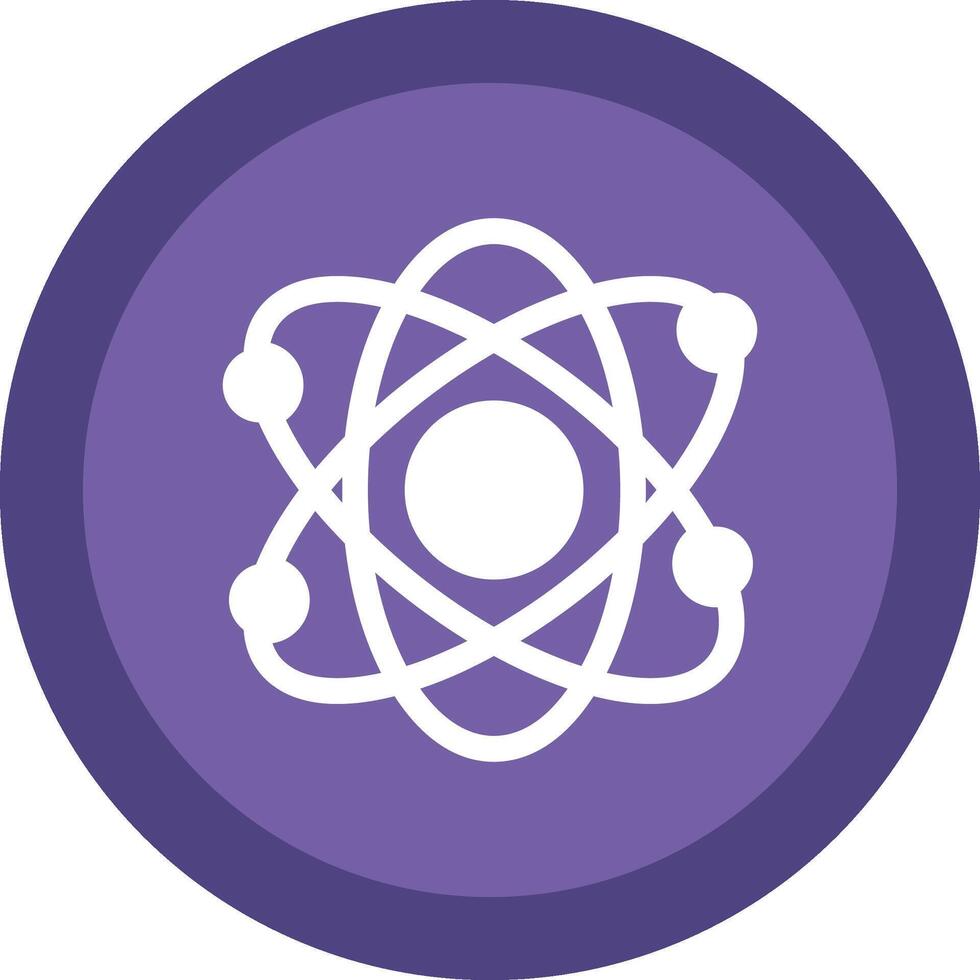 Atomic Glyph Due Circle Icon Design vector