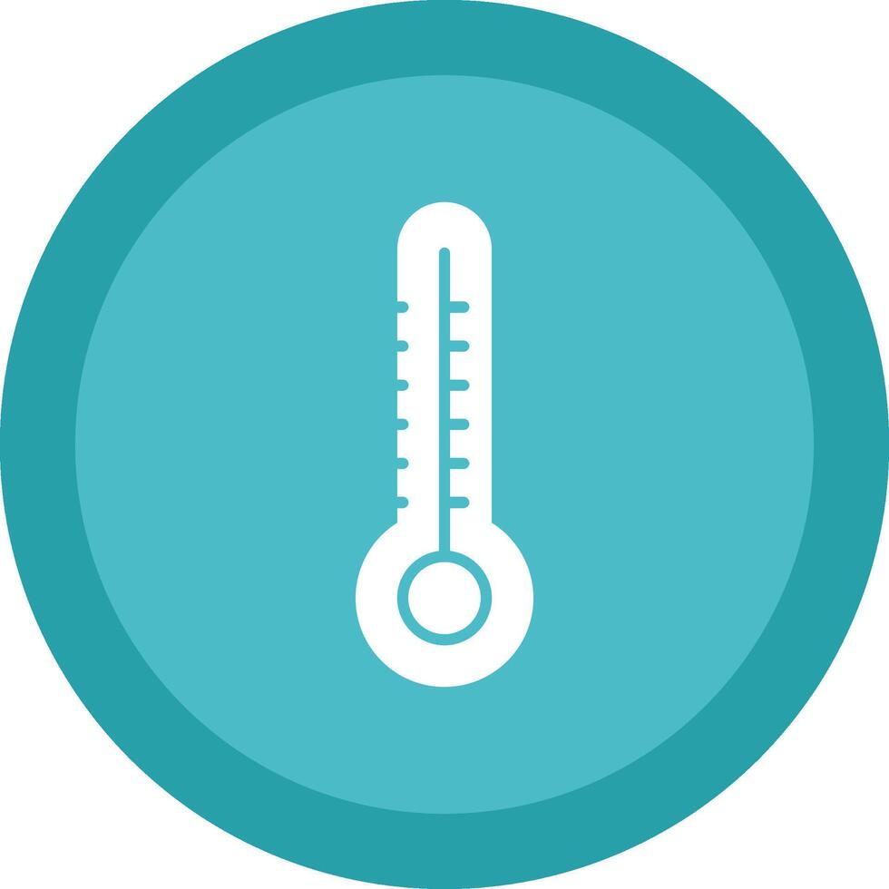 Thermometer Glyph Due Circle Icon Design vector