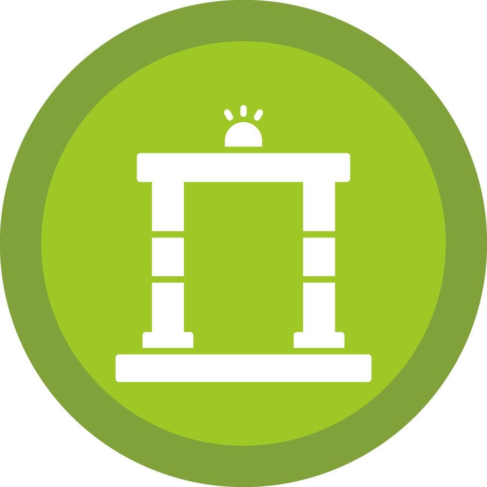 Metal Detector Glyph Due Circle Icon Design vector