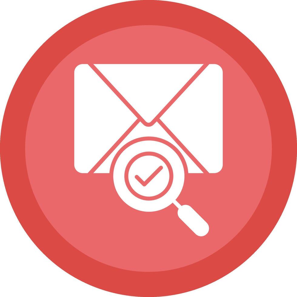 Mail Glyph Due Circle Icon Design vector