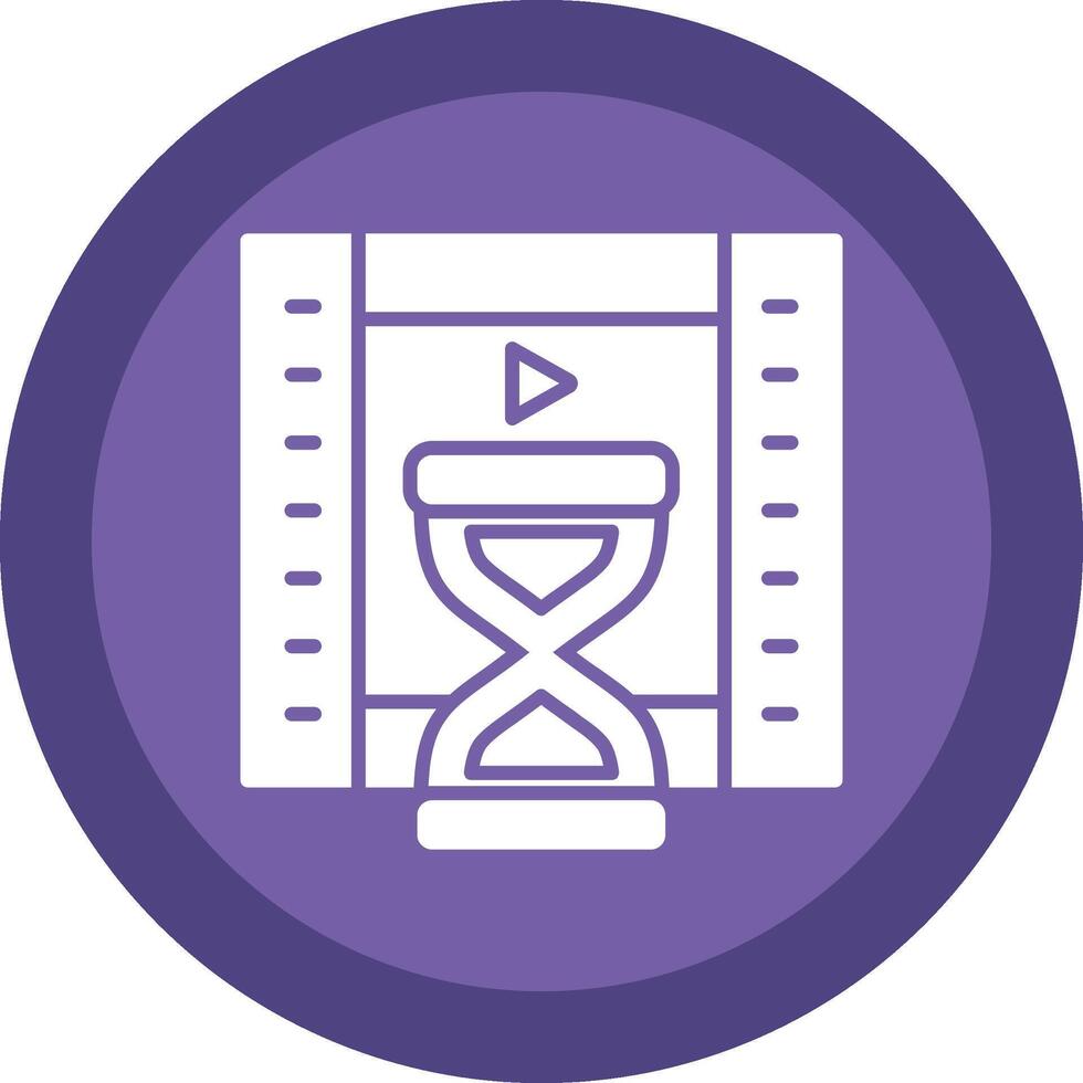 Duration Glyph Due Circle Icon Design vector