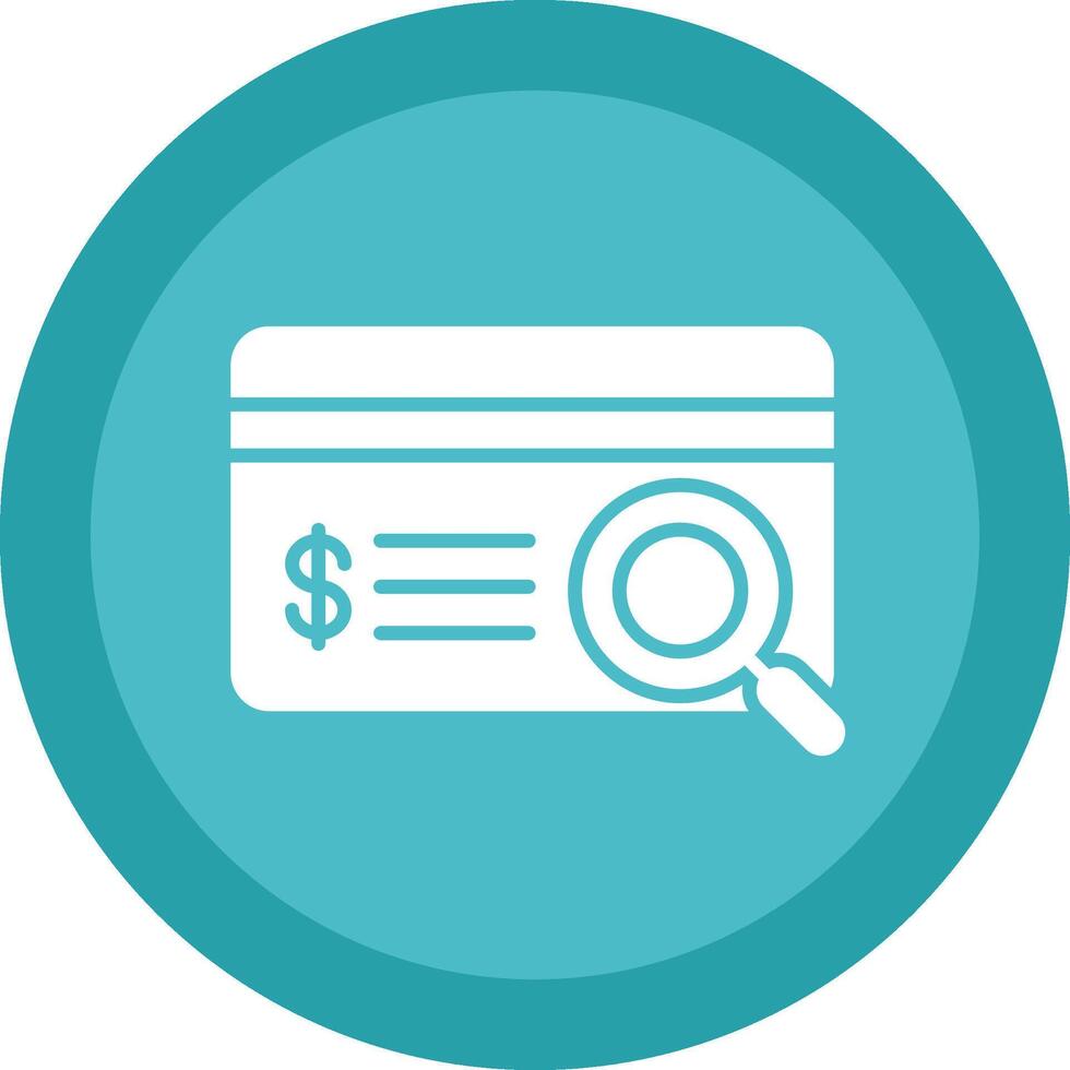 Credit Card Glyph Due Circle Icon Design vector