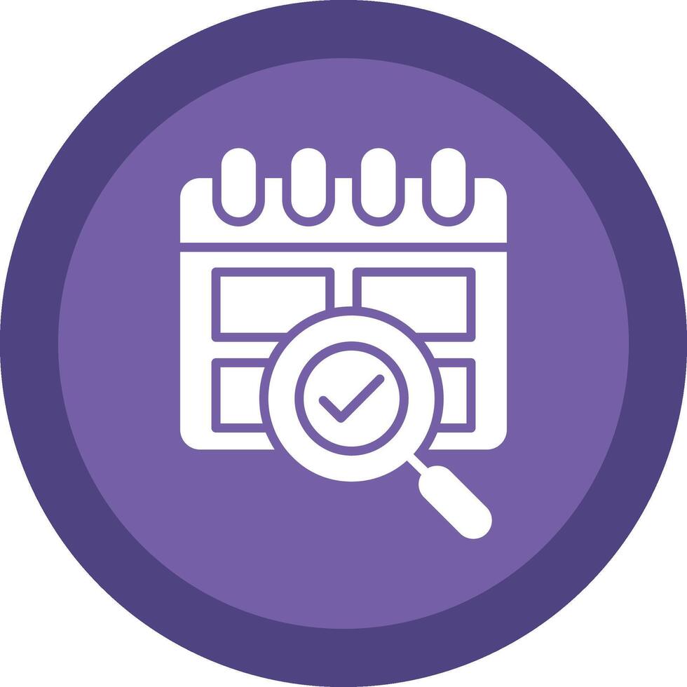 Calendar Glyph Due Circle Icon Design vector