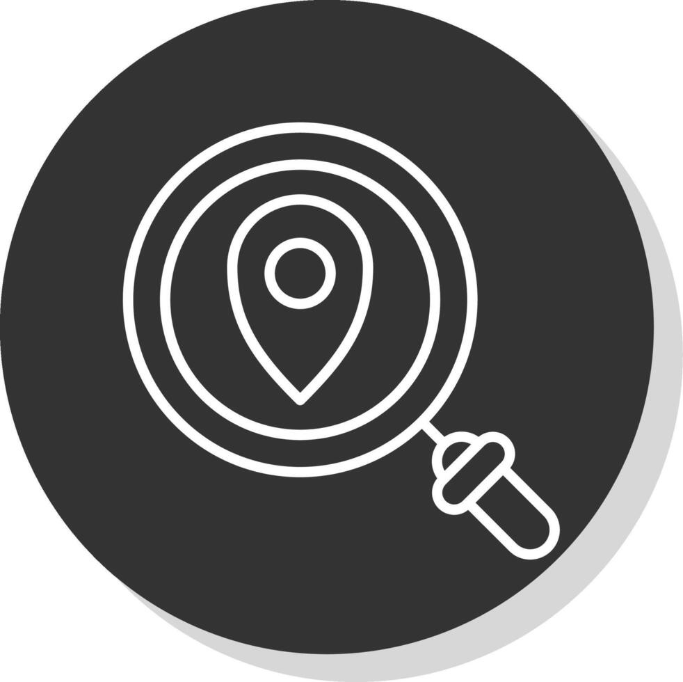 Map Pointer Glyph Due Circle Icon Design vector