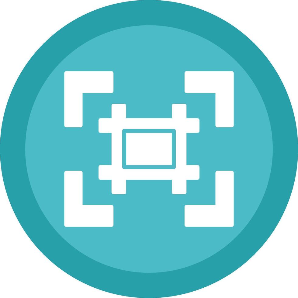 Grid Glyph Due Circle Icon Design vector