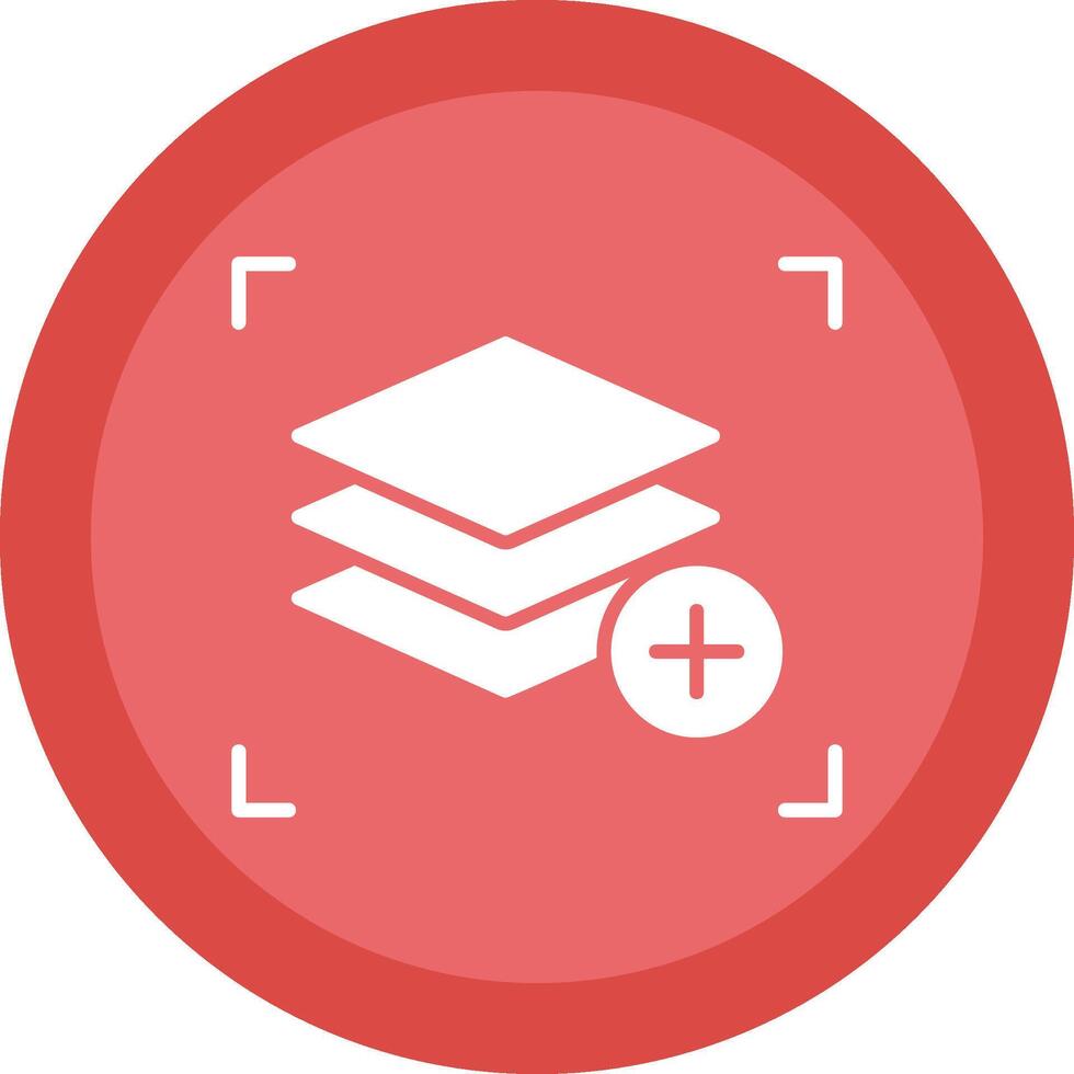 Layers Glyph Due Circle Icon Design vector