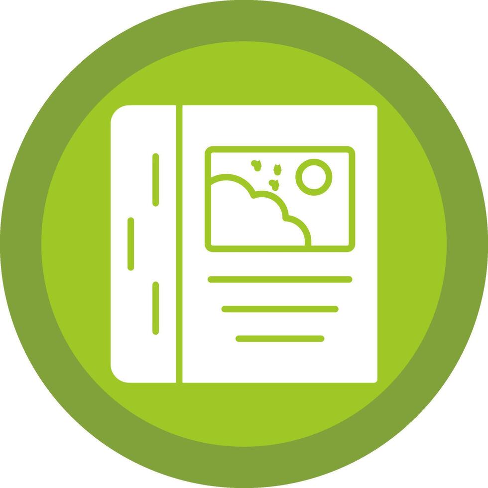 Book Glyph Due Circle Icon Design vector