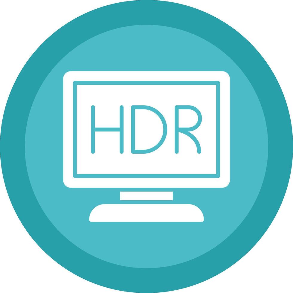 Monitor Glyph Due Circle Icon Design vector