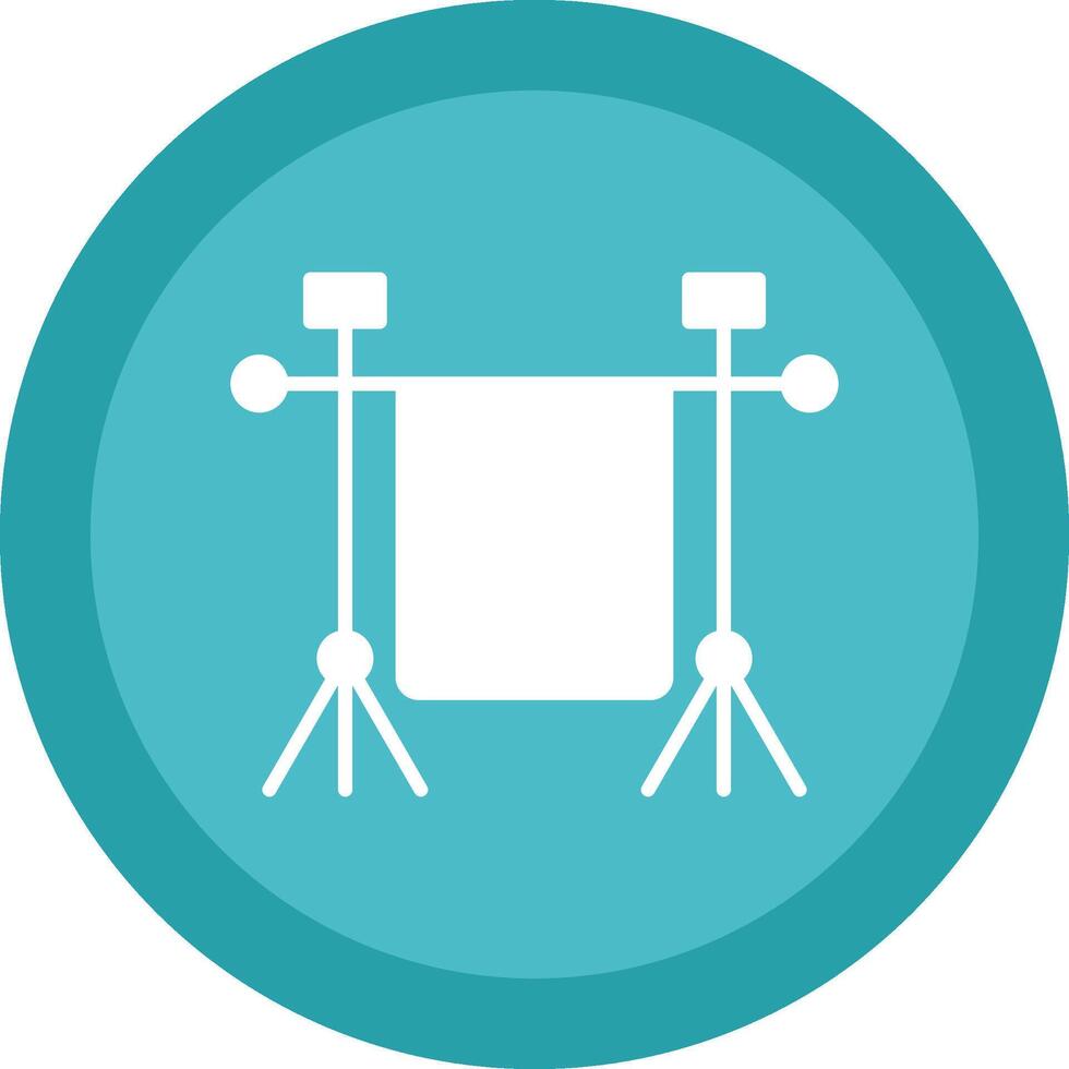 Chroma Glyph Due Circle Icon Design vector