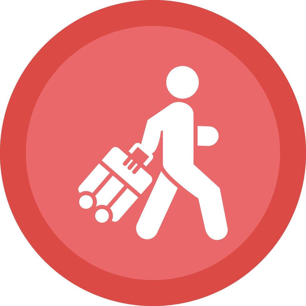 Person Glyph Due Circle Icon Design vector