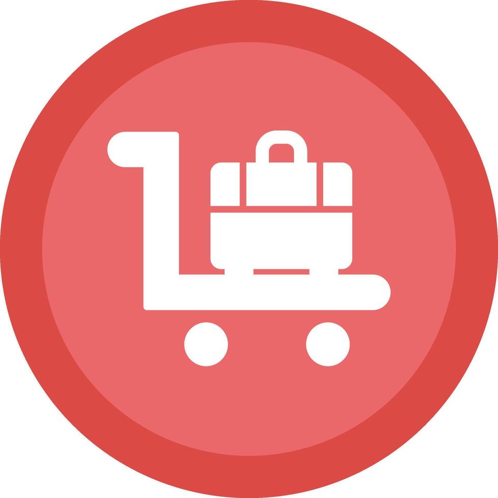 Trolley Glyph Due Circle Icon Design vector