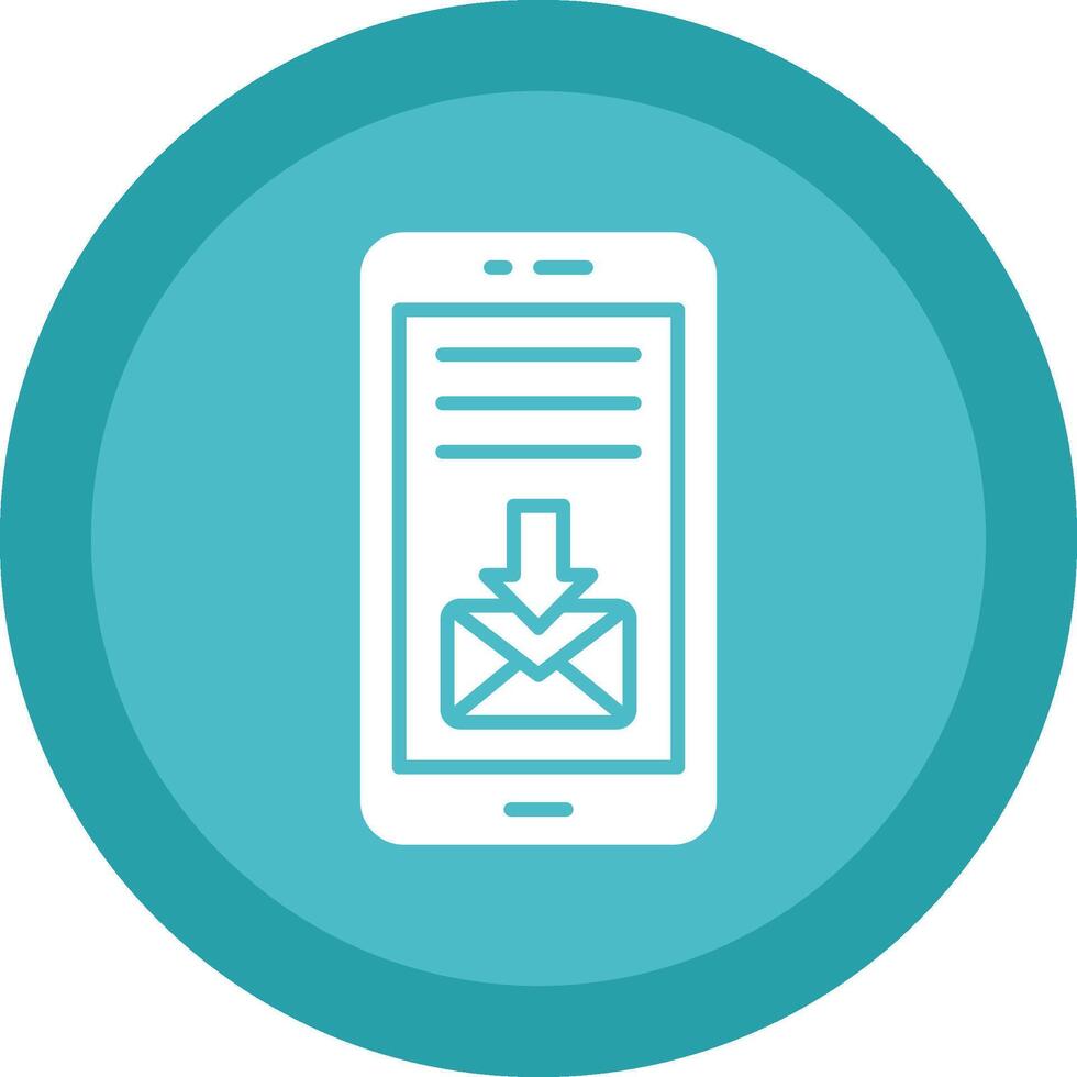 Mail Glyph Due Circle Icon Design vector