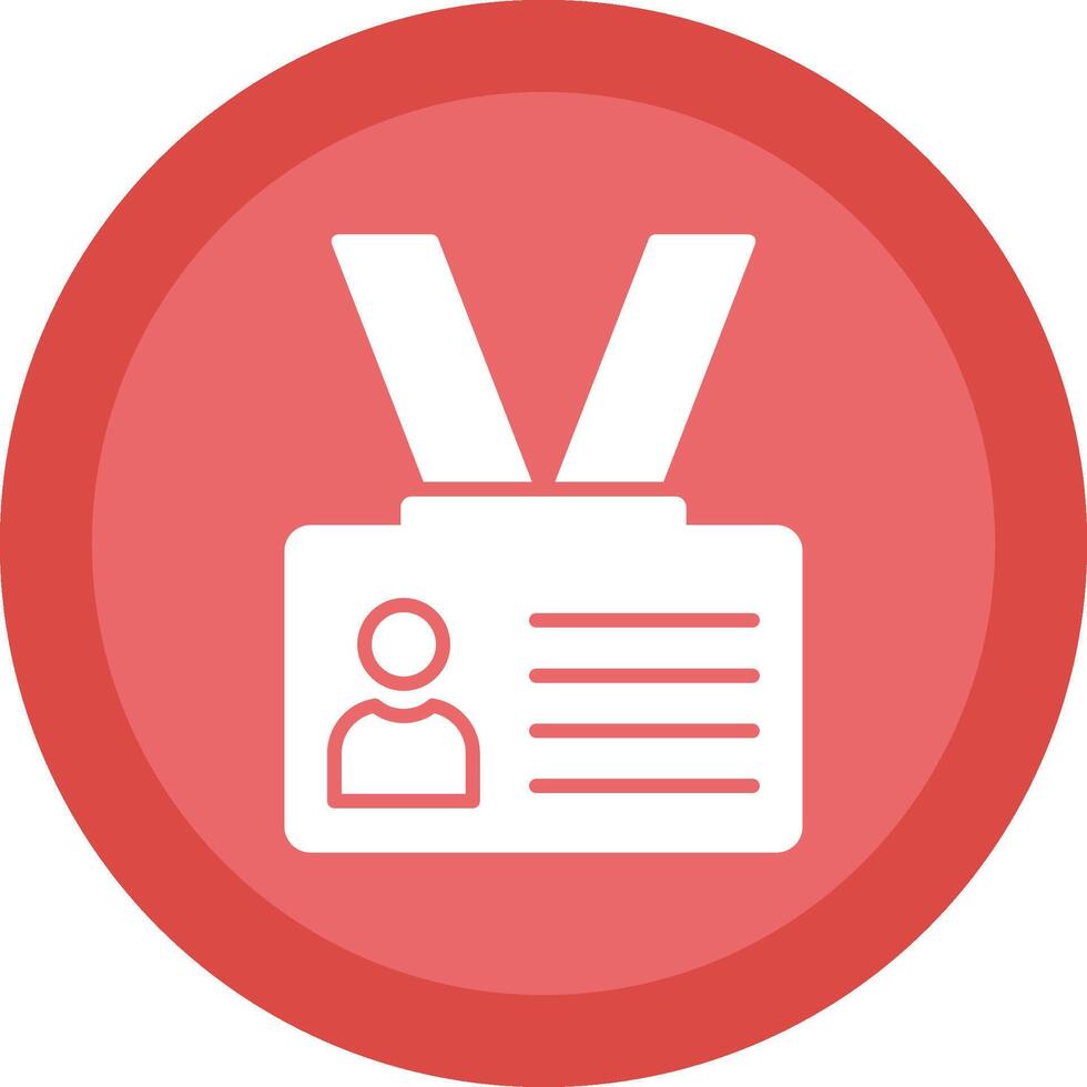 Identification Card Glyph Due Circle Icon Design vector