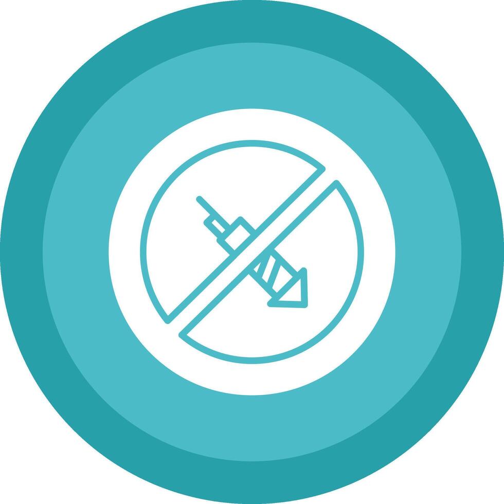 No Firework Glyph Due Circle Icon Design vector