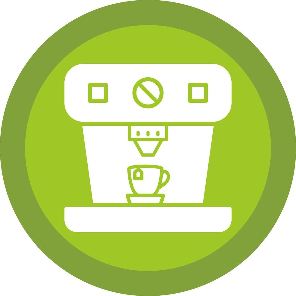 Coffee Machine Glyph Due Circle Icon Design vector