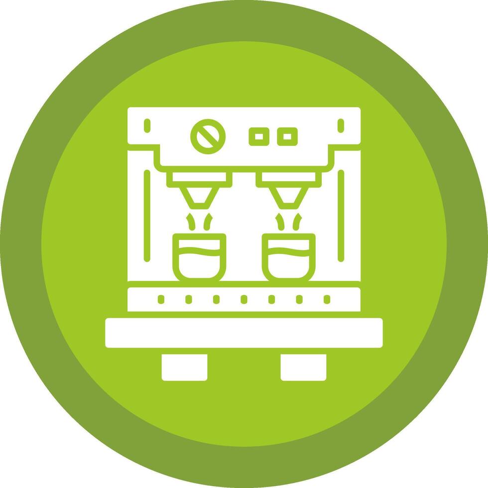 Coffee Machine Glyph Due Circle Icon Design vector