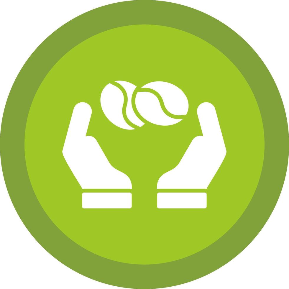 Beans Glyph Due Circle Icon Design vector