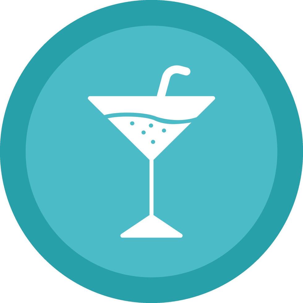 Martini Glyph Due Circle Icon Design vector