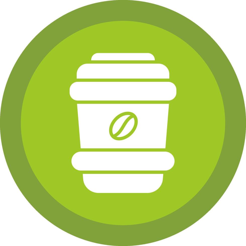 Latte Glyph Due Circle Icon Design vector