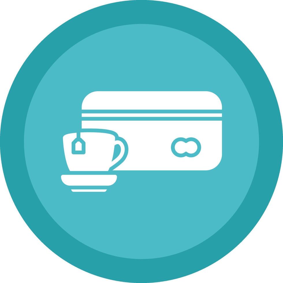 Card payment Glyph Due Circle Icon Design vector