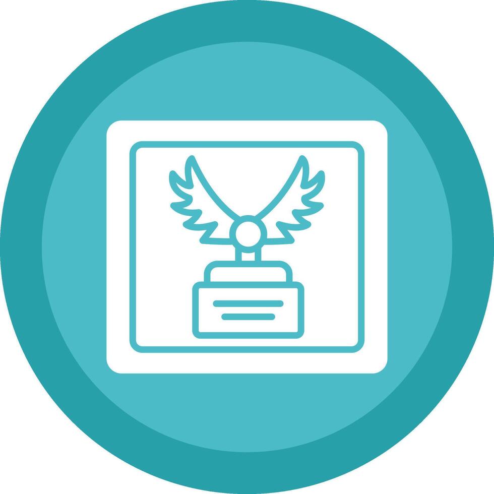 Frame Glyph Due Circle Icon Design vector