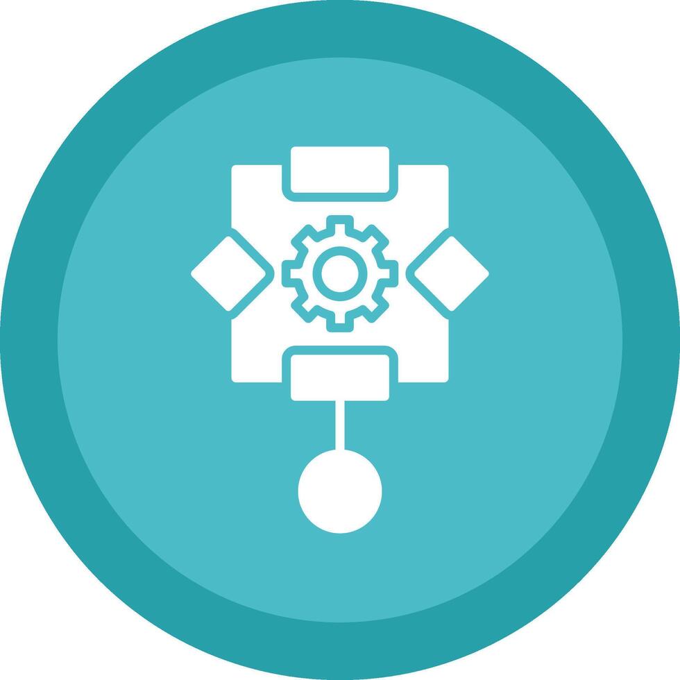 Algorithm Glyph Due Circle Icon Design vector