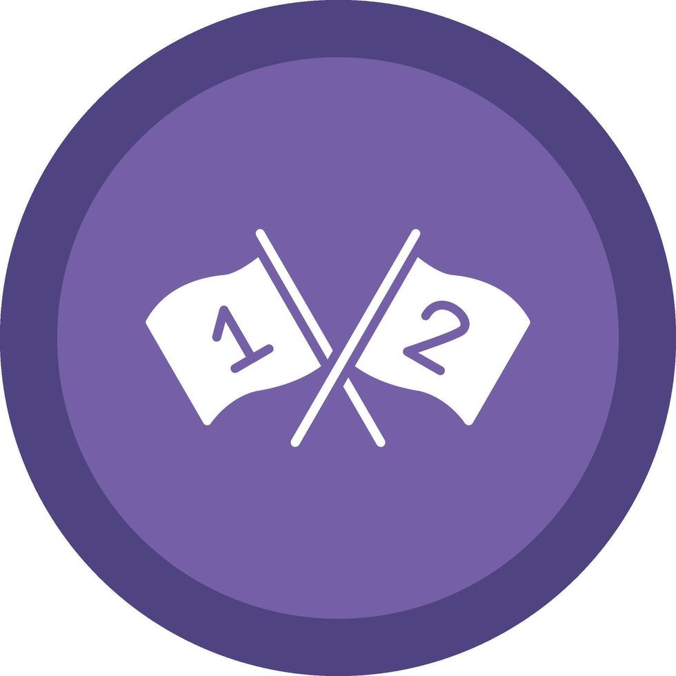 Flags Glyph Due Circle Icon Design vector