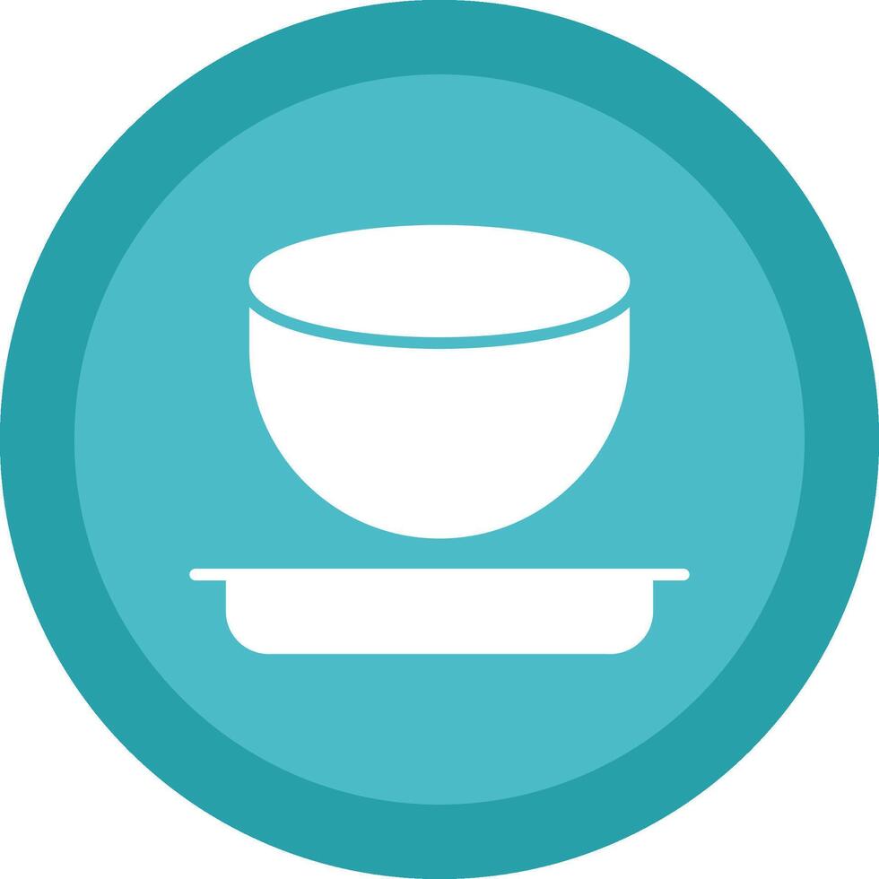 Bowl Glyph Due Circle Icon Design vector