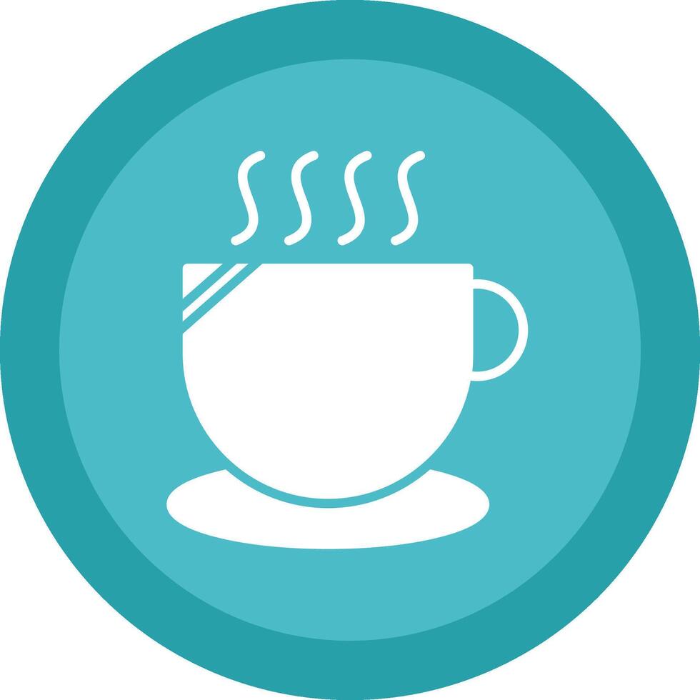 Cup Glyph Due Circle Icon Design vector