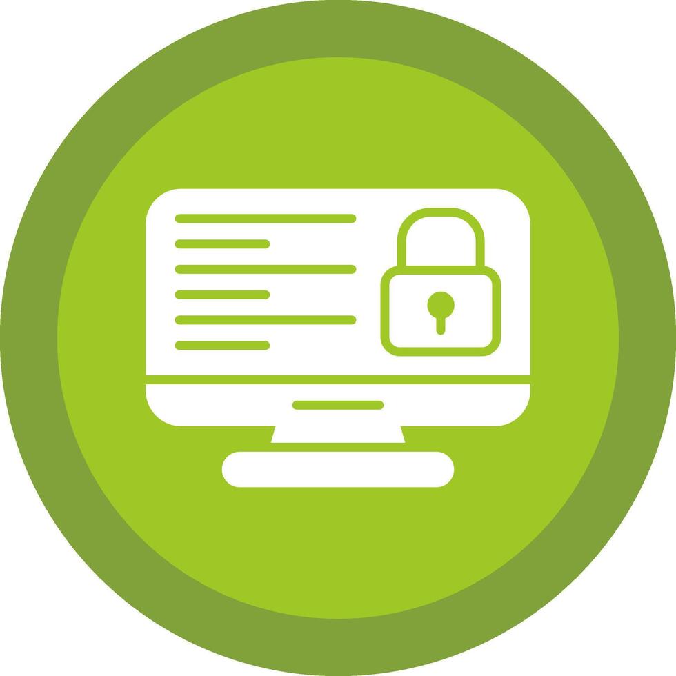 Computer Glyph Due Circle Icon Design vector