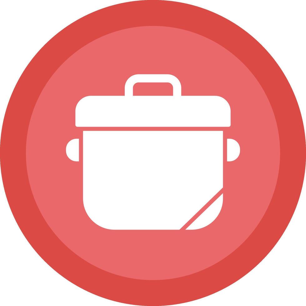 Pot Glyph Due Circle Icon Design vector