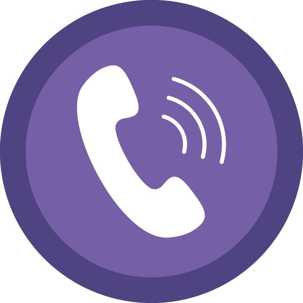 Phone Call Glyph Due Circle Icon Design vector