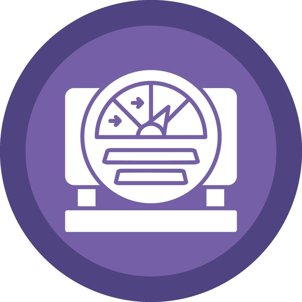 Gauge Glyph Due Circle Icon Design vector