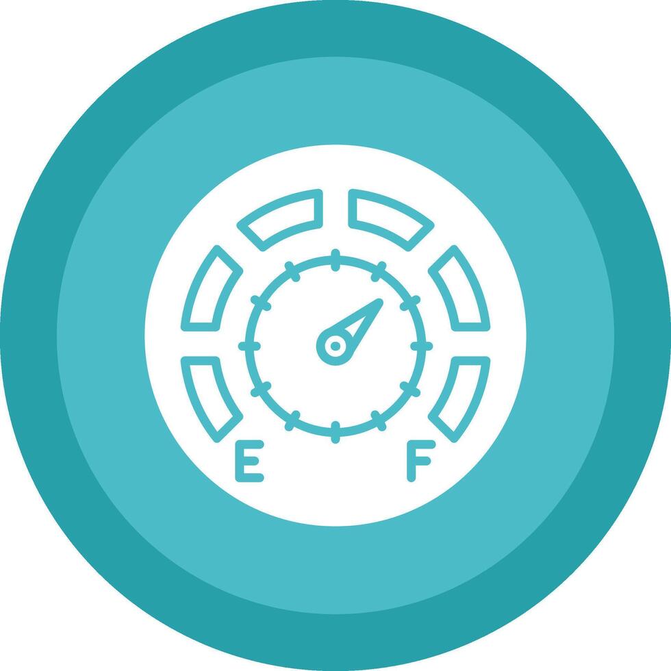Gauge Glyph Due Circle Icon Design vector