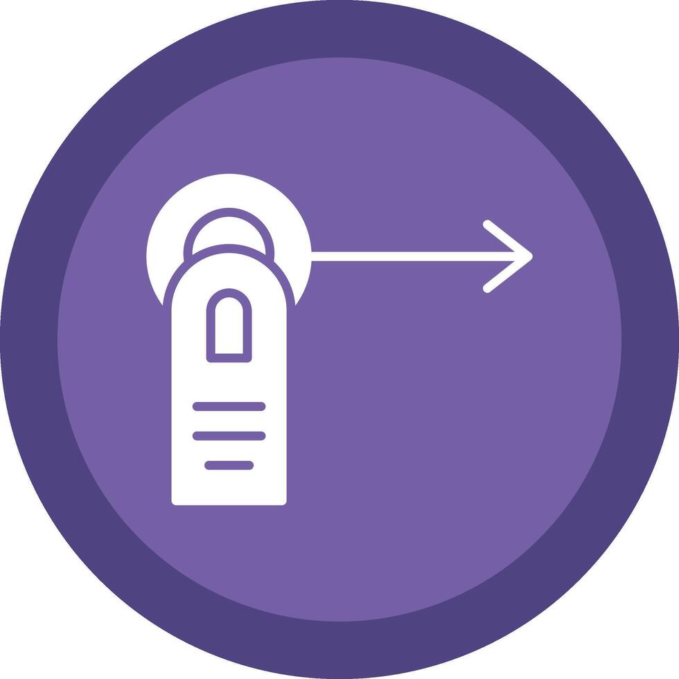 Tap Drag Glyph Due Circle Icon Design vector