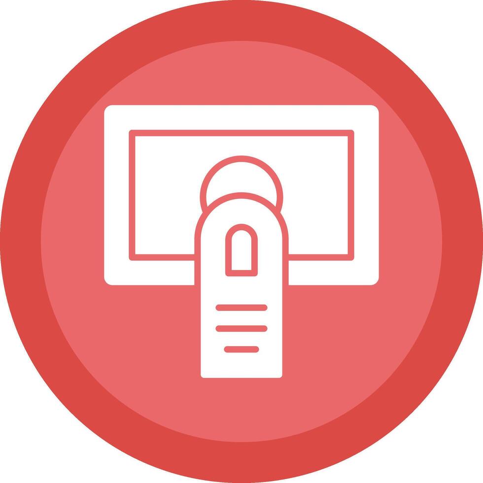 Tablet Glyph Due Circle Icon Design vector