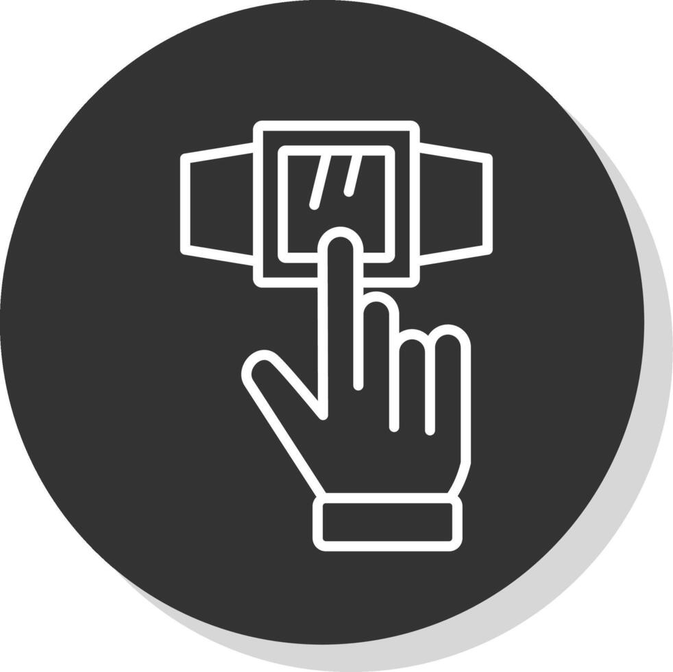 Smartwatch Glyph Due Circle Icon Design vector