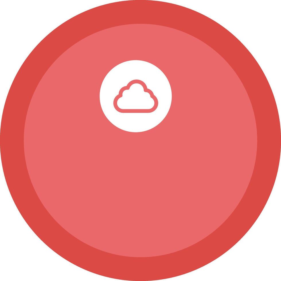 nube glifo debido circulo icono diseño vector