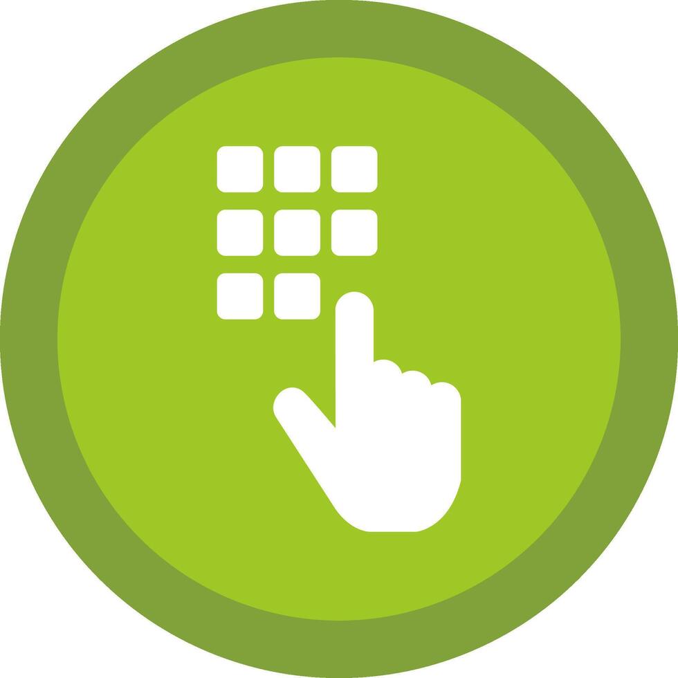 Dial Glyph Due Circle Icon Design vector