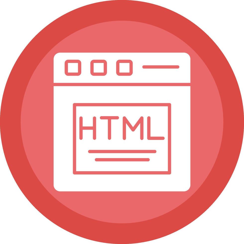 Html Glyph Due Circle Icon Design vector