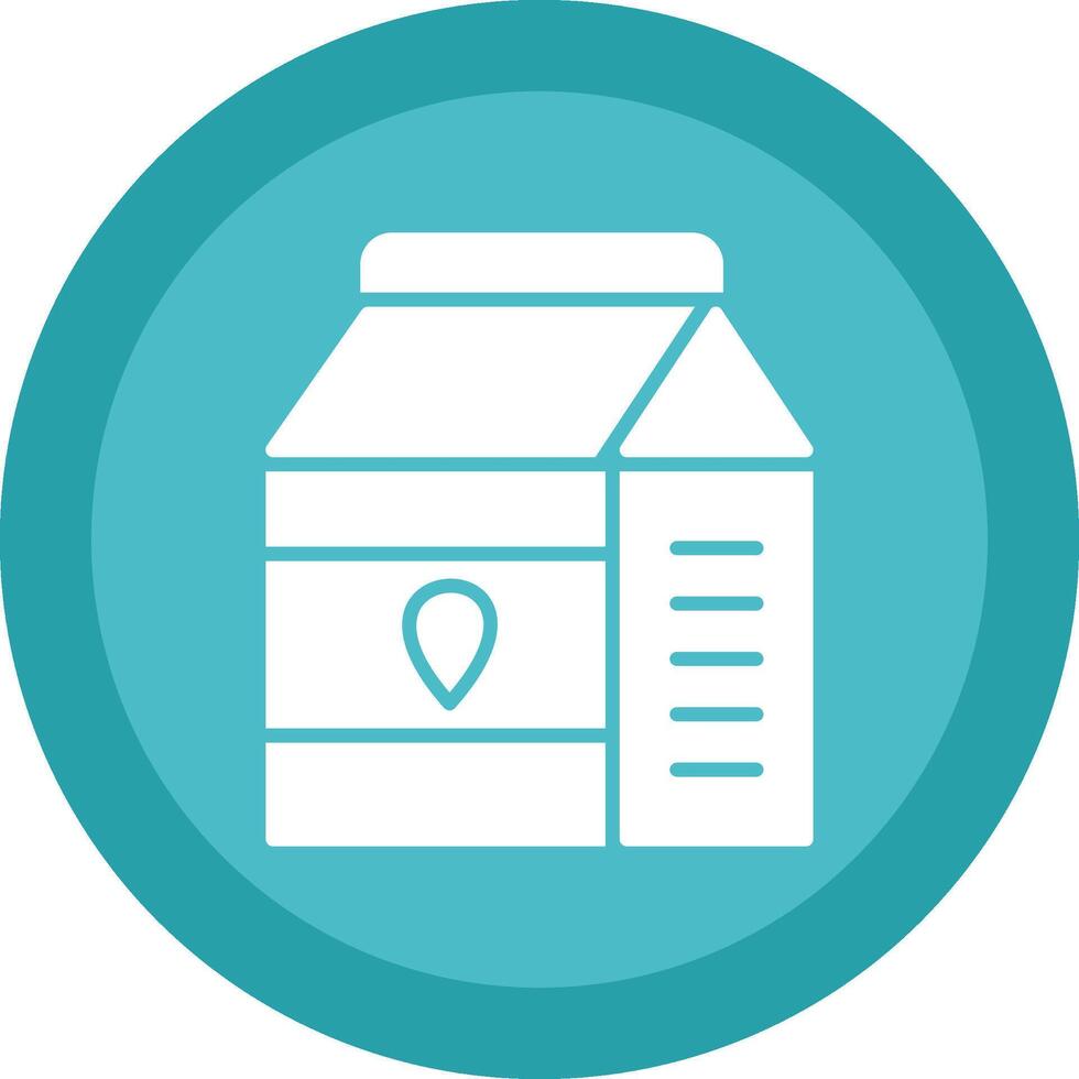 Milk Glyph Due Circle Icon Design vector